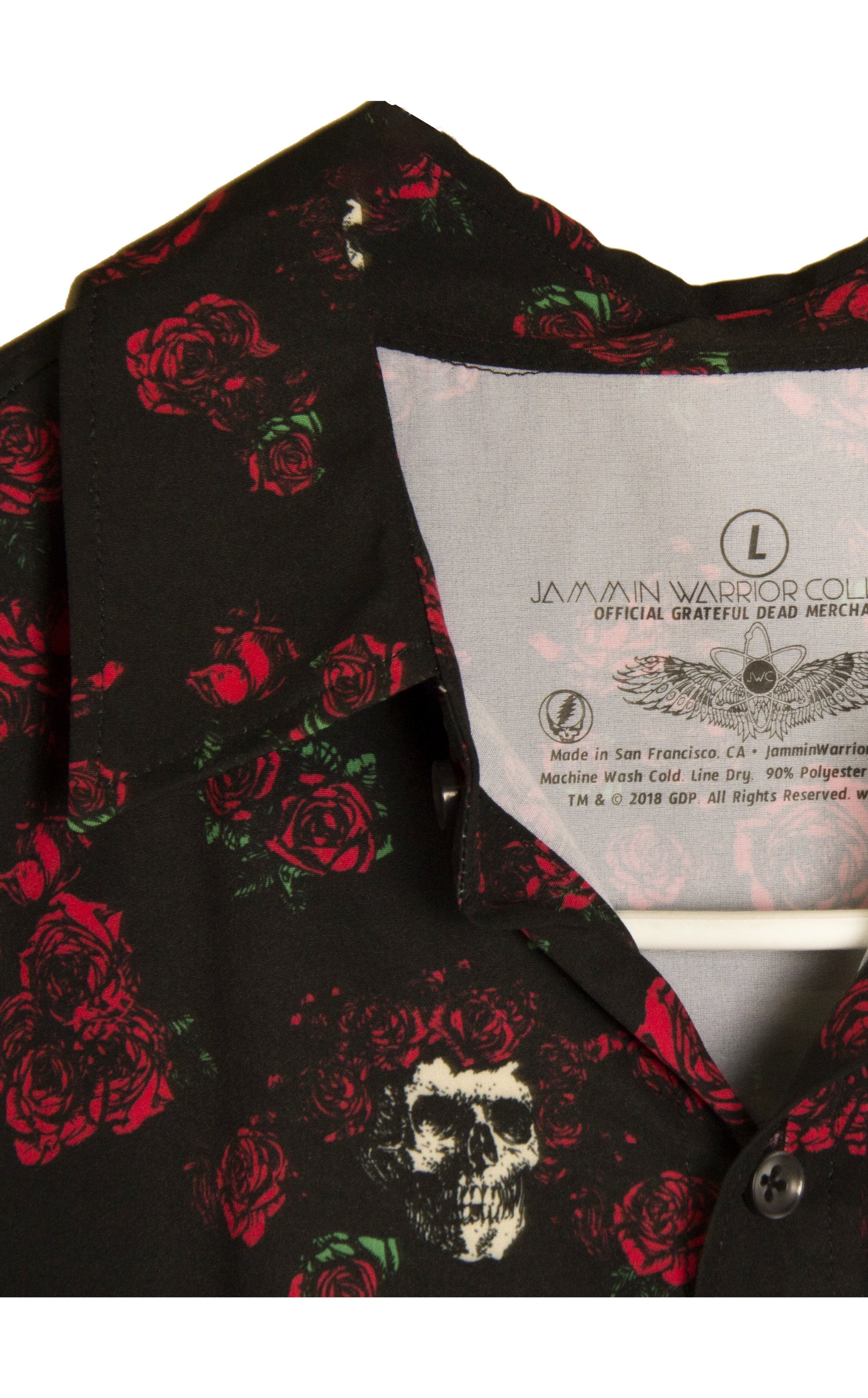 Skull & Roses Grateful Dead Dress Shirt - Warrior Within Designs ,Shirt 