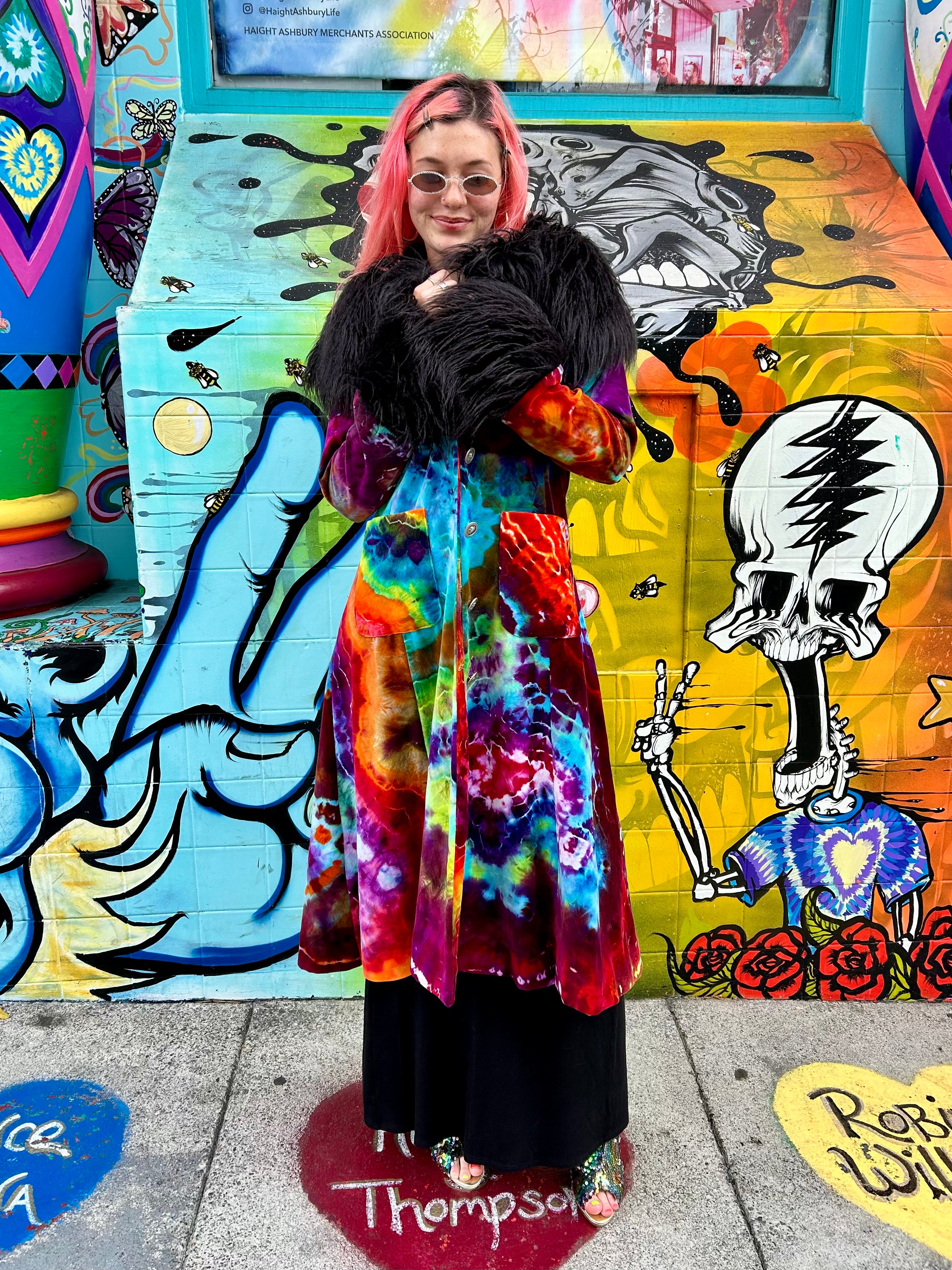 Philine Ladies Tiedye Coat #6 Medium from Love on Haight