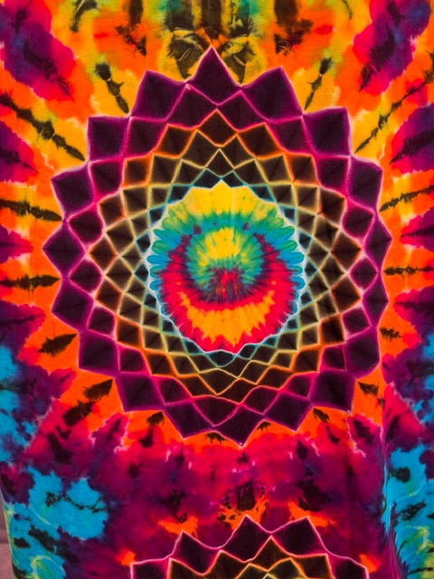 XL Bean Dyes SportyO Dress #2 (HOT), handmade tie dye from Love on Haight