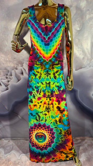 Large Bean Dyes SLAY Dress #3, handmade tie dye from Love on Haight