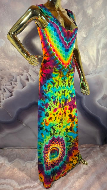 Large Bean Dyes SLAY Dress #3, handmade tie dye from Love on Haight