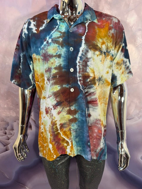 Medium Marybgoround Button Down #4, tie dye button down shirt from Love on Haight