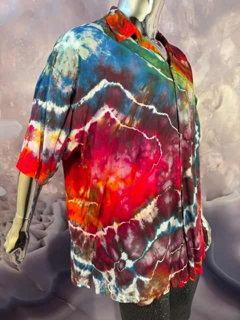 XL Marybgoround Button Down #11, tie dye button down shirt from Love on Haight