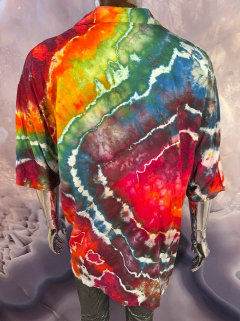 XL Marybgoround Button Down #11, tie dye button down shirt from Love on Haight