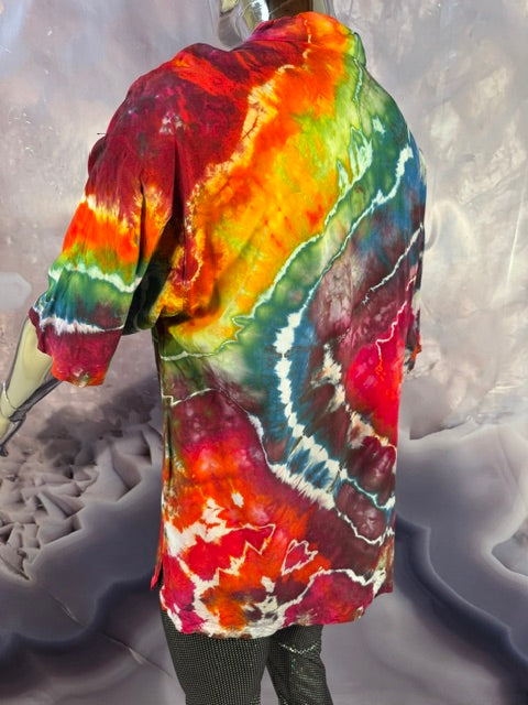 XL Marybgoround Button Down #11, tie dye button down shirt from Love on Haight
