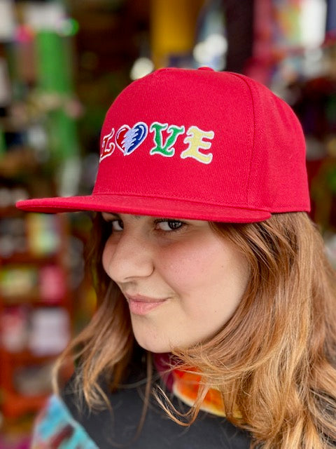 LOVE Snapback Hat ~ Red