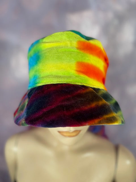 Tiedye Velvet Bucket Hat #5