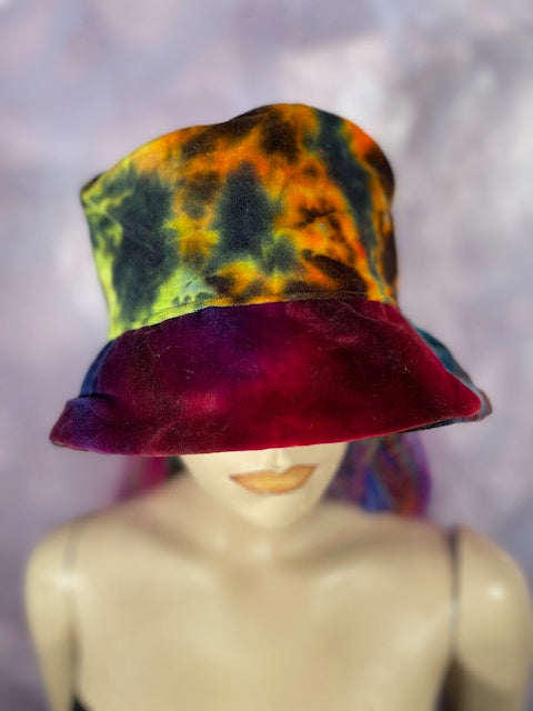 Tiedye Velvet Bucket Hat #2