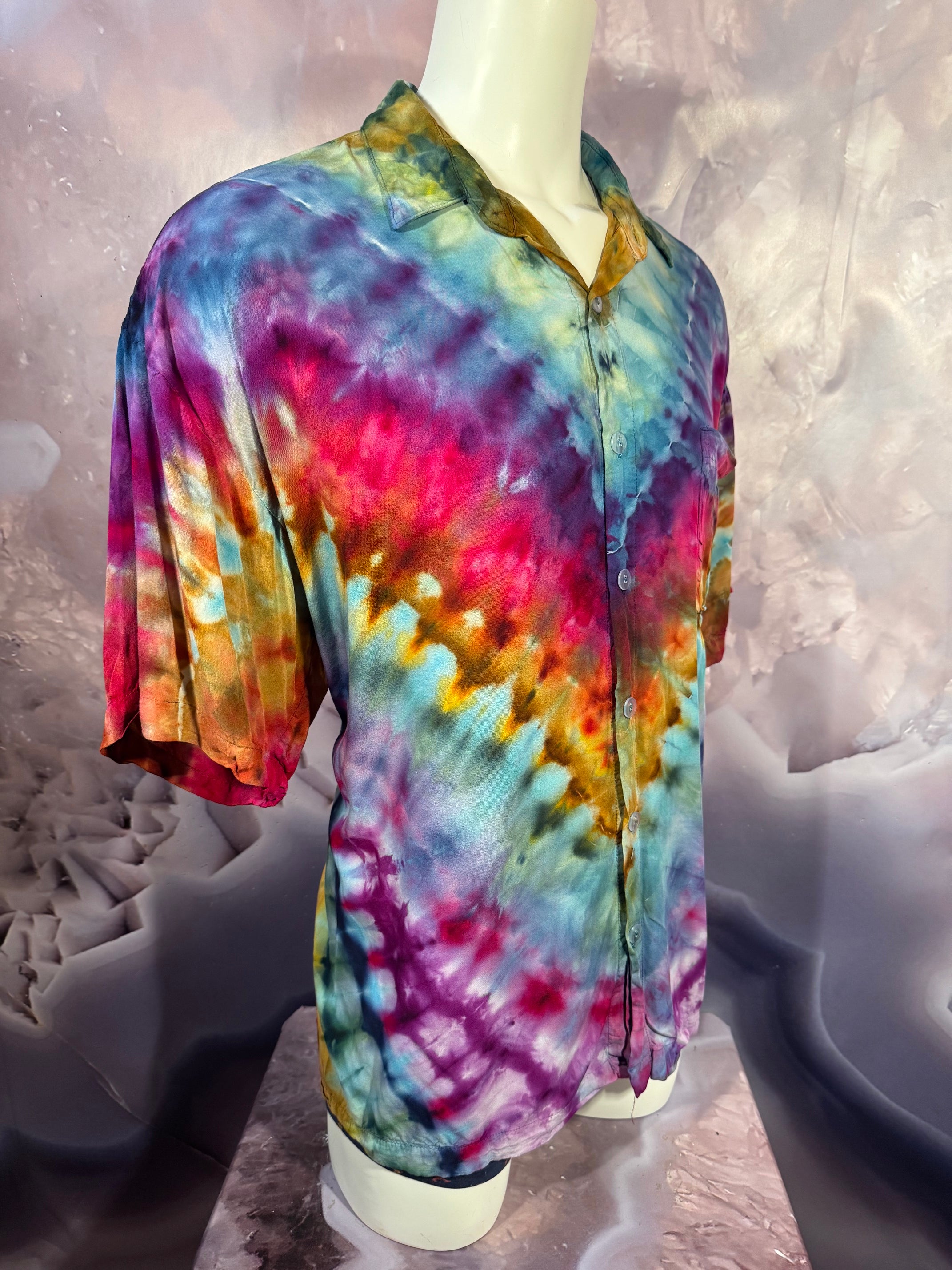 2XL Tyrannosaurus Dyes Button Down #16