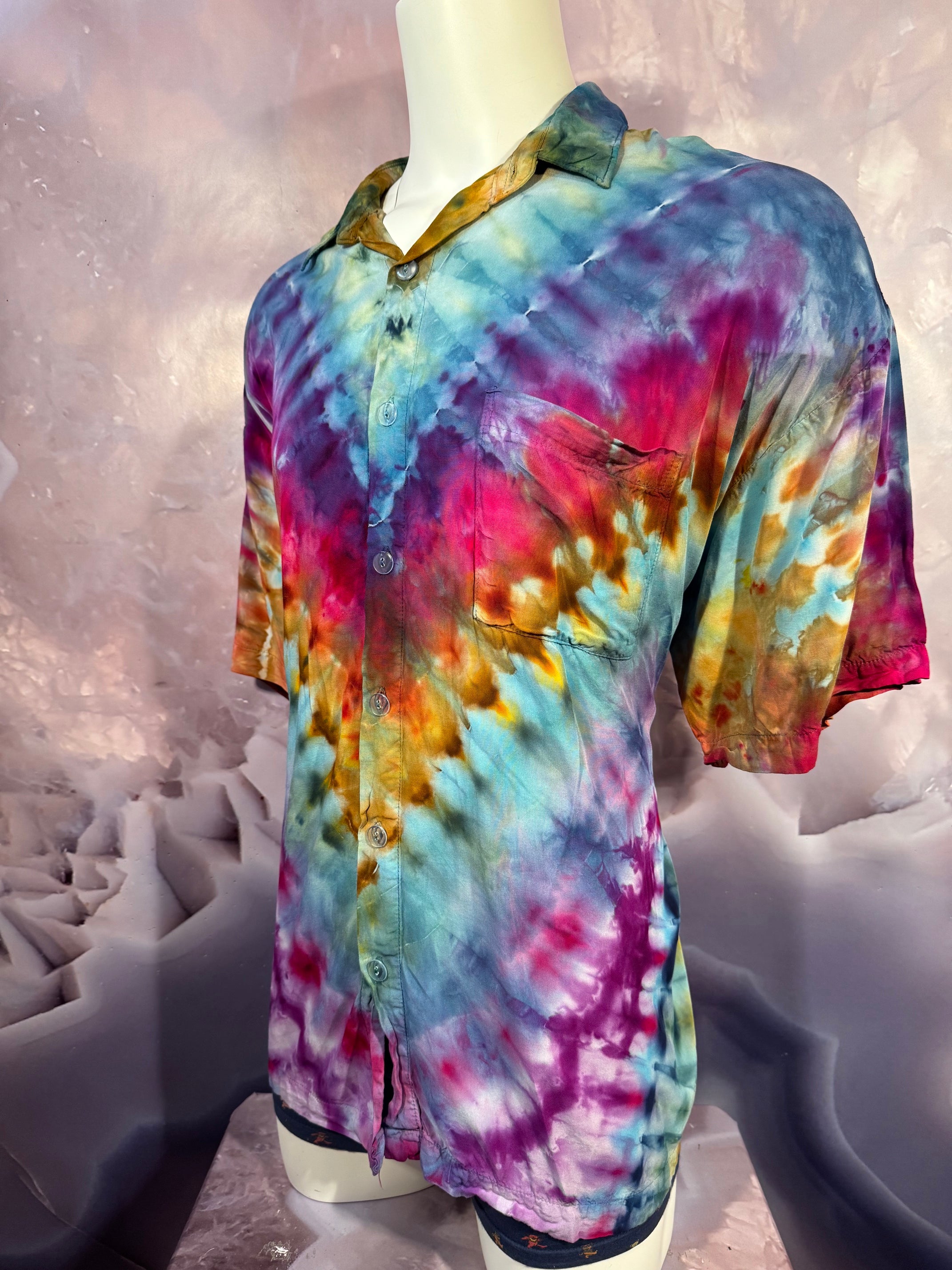 2XL Tyrannosaurus Dyes Button Down #16