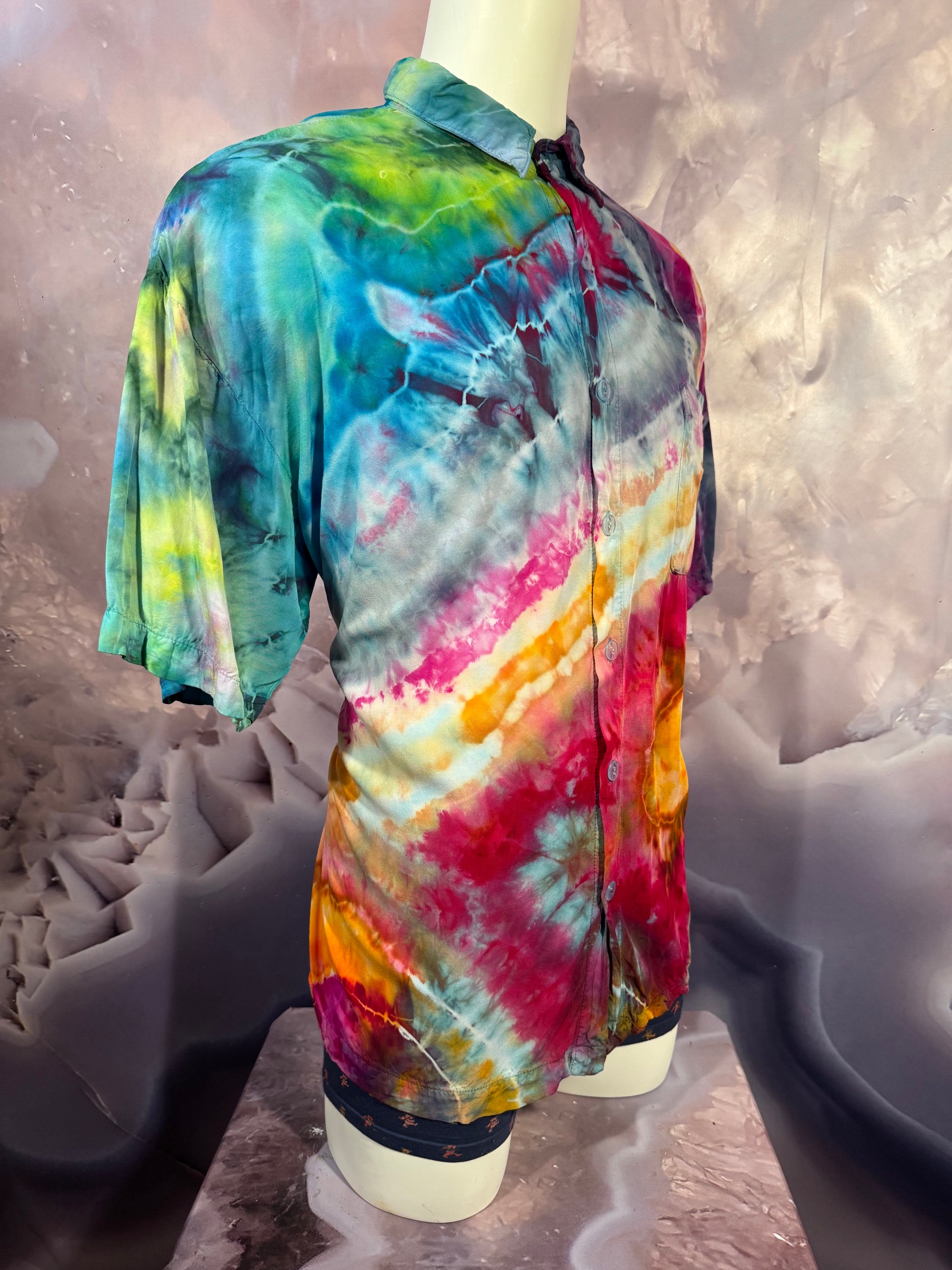 2XL Tyrannosaurus Dyes Button Down #17