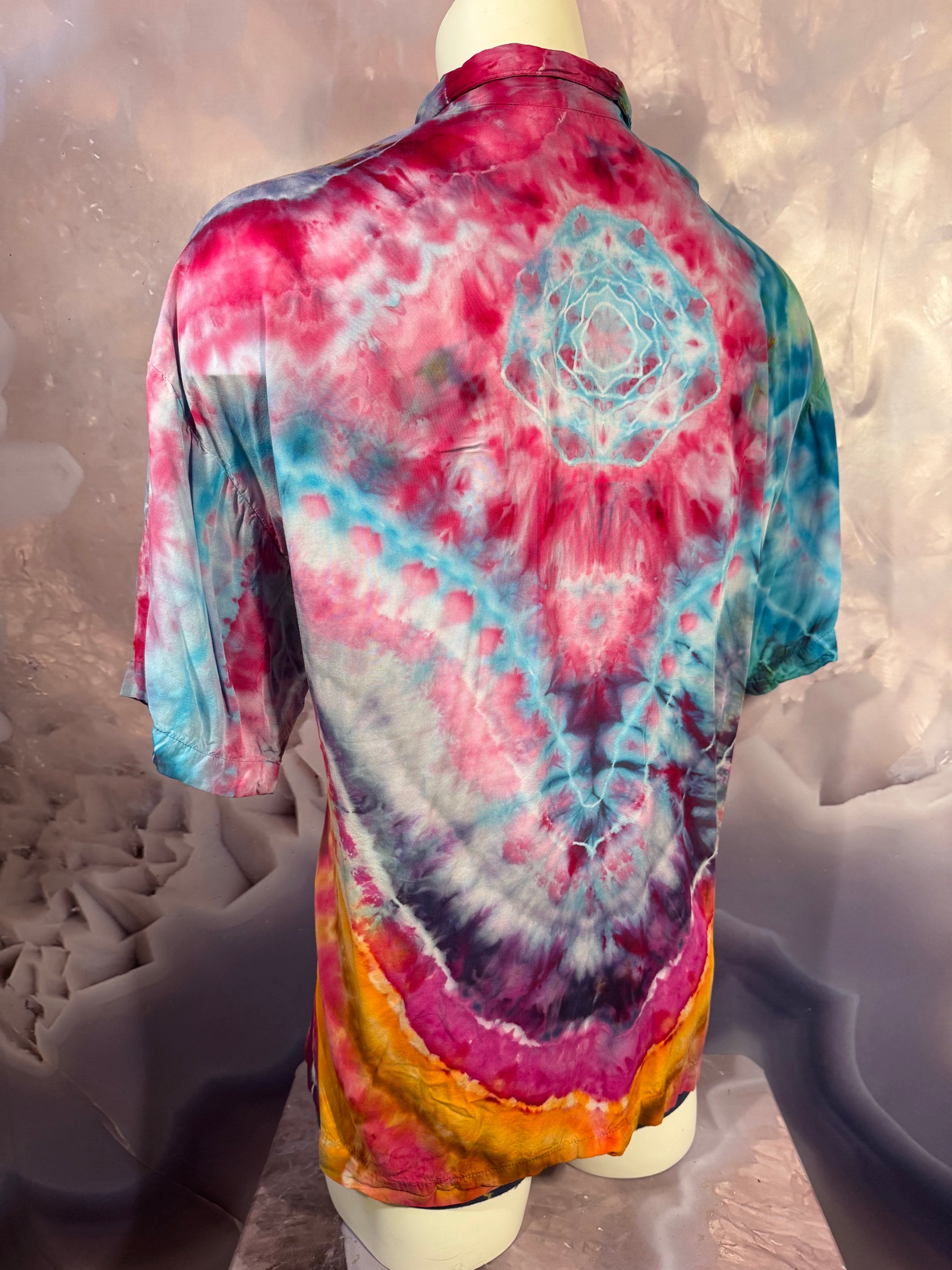 2XL Tyrannosaurus Dyes Button Down #17