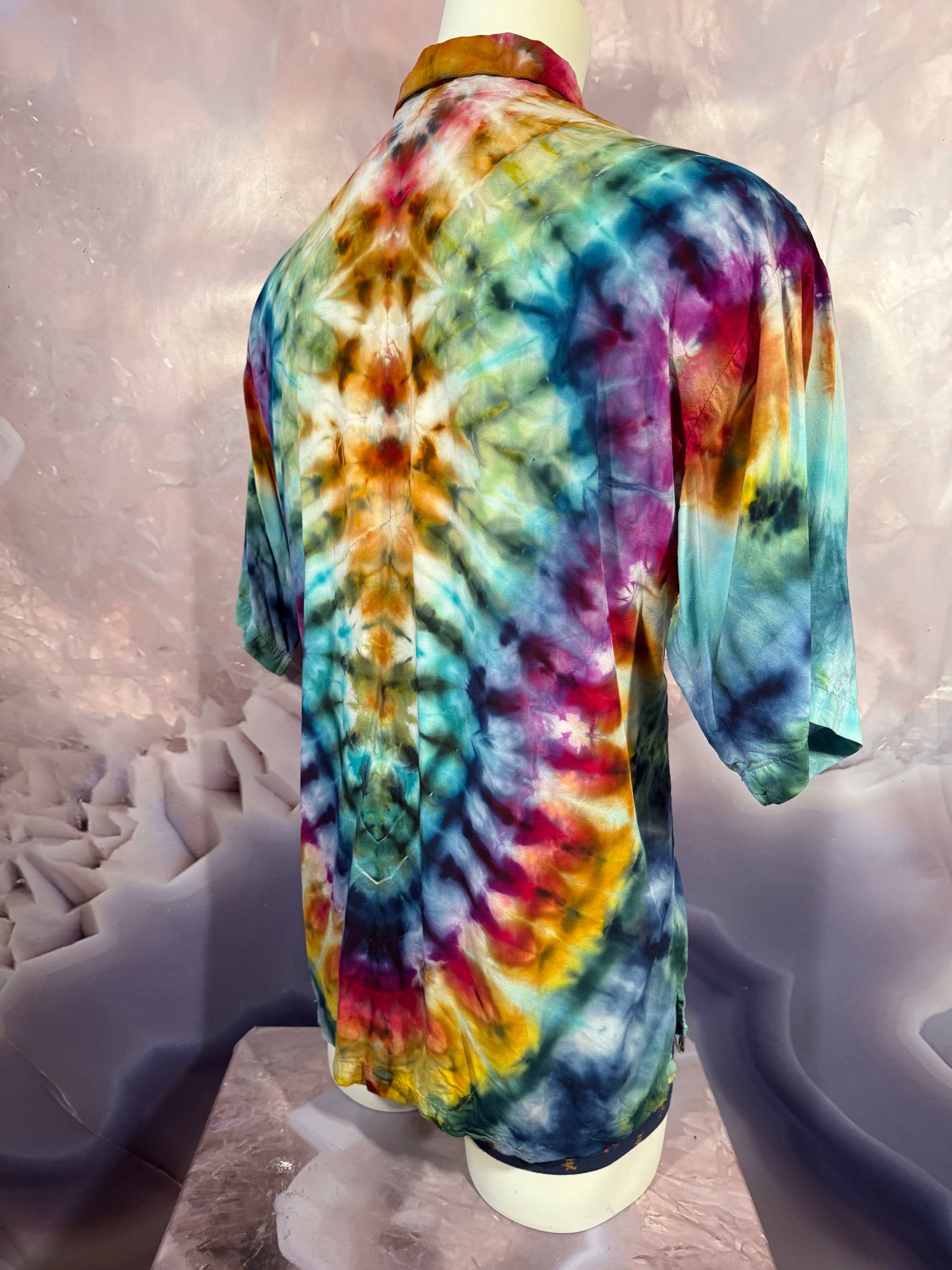 XL Tyrannosaurus Dyes Button Down #13