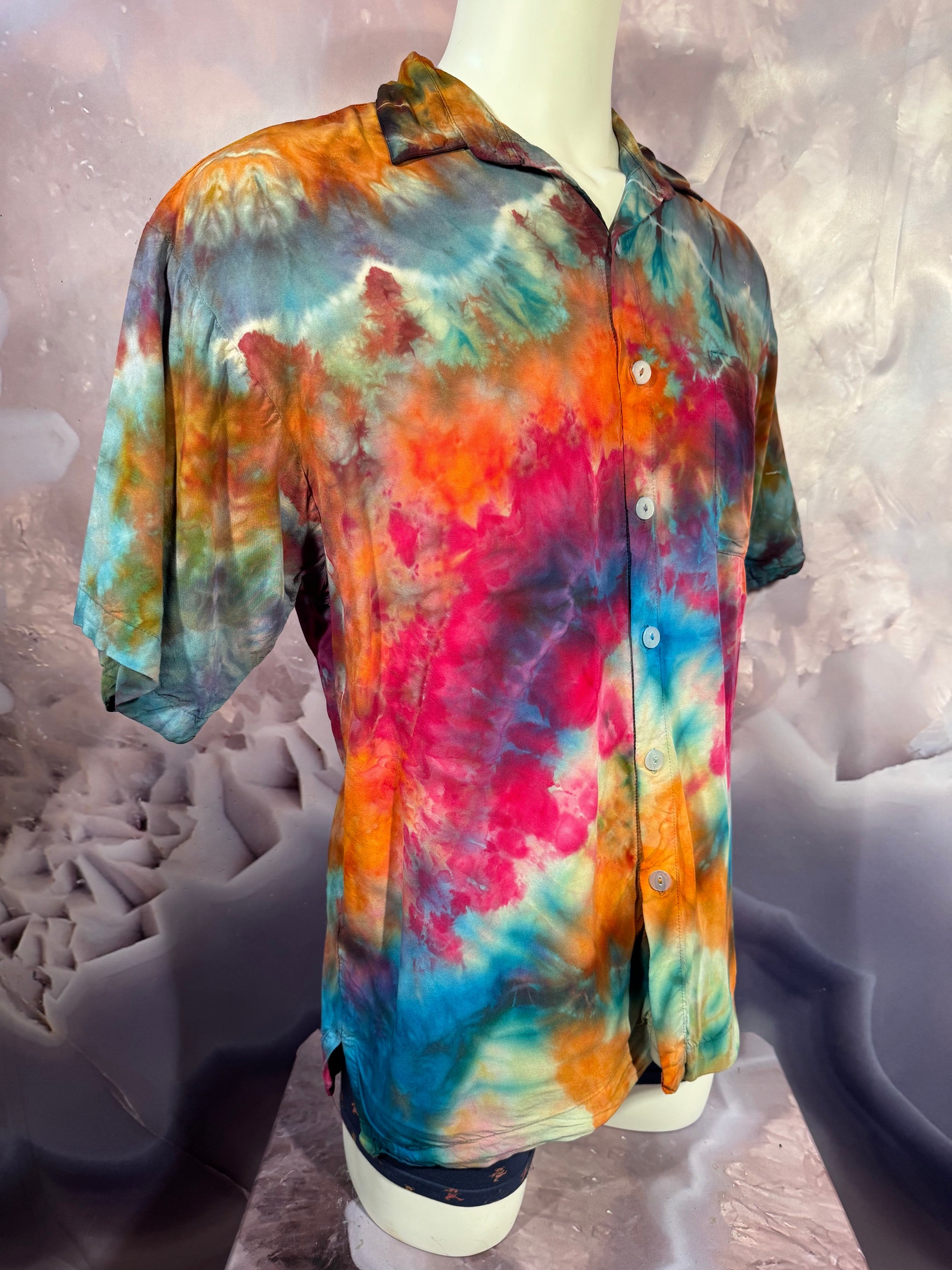 Large Tyrannosaurus Dyes Button Down #7