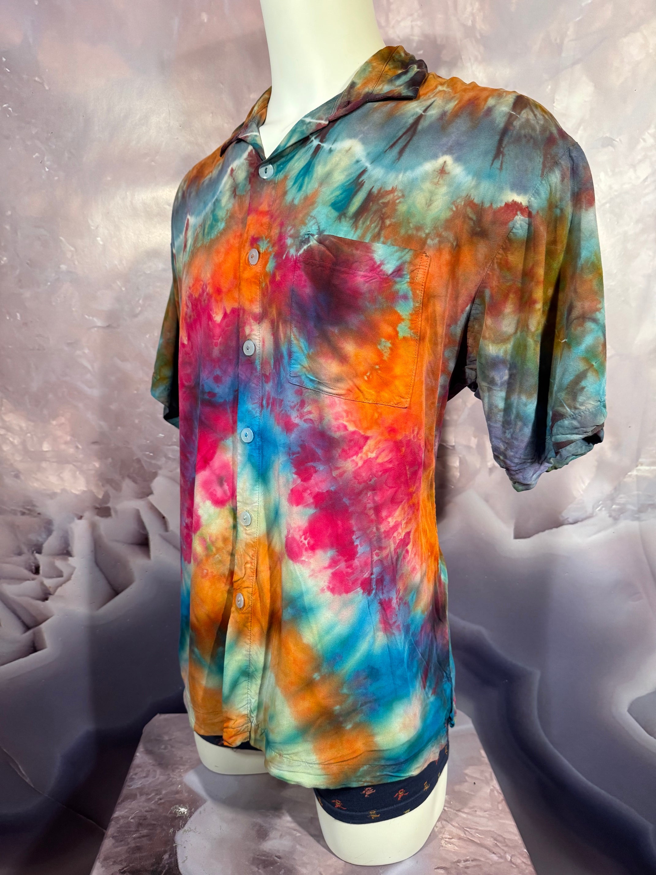 Large Tyrannosaurus Dyes Button Down #7