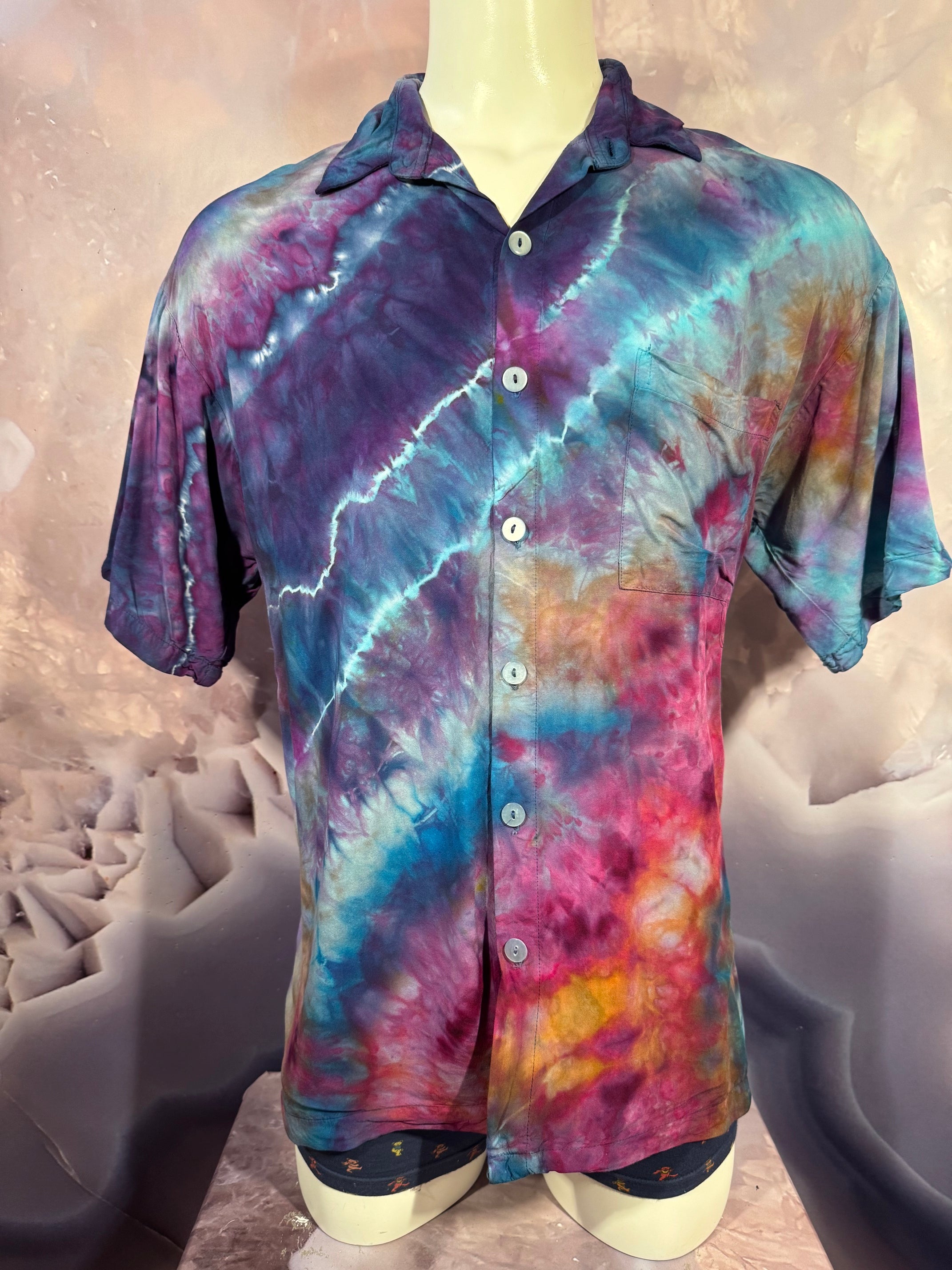 Large Tyrannosaurus Dyes Button Down #9
