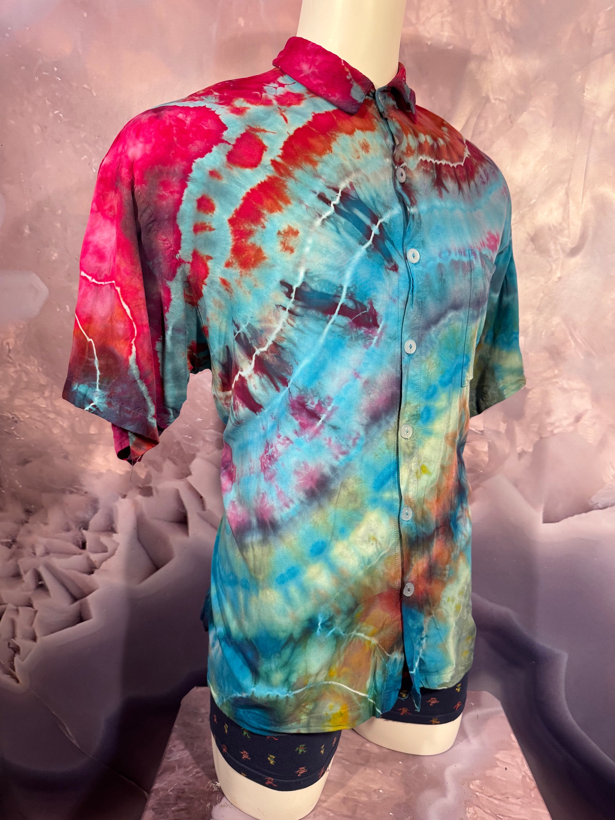 Large Tyrannosaurus Dyes Button Down #8