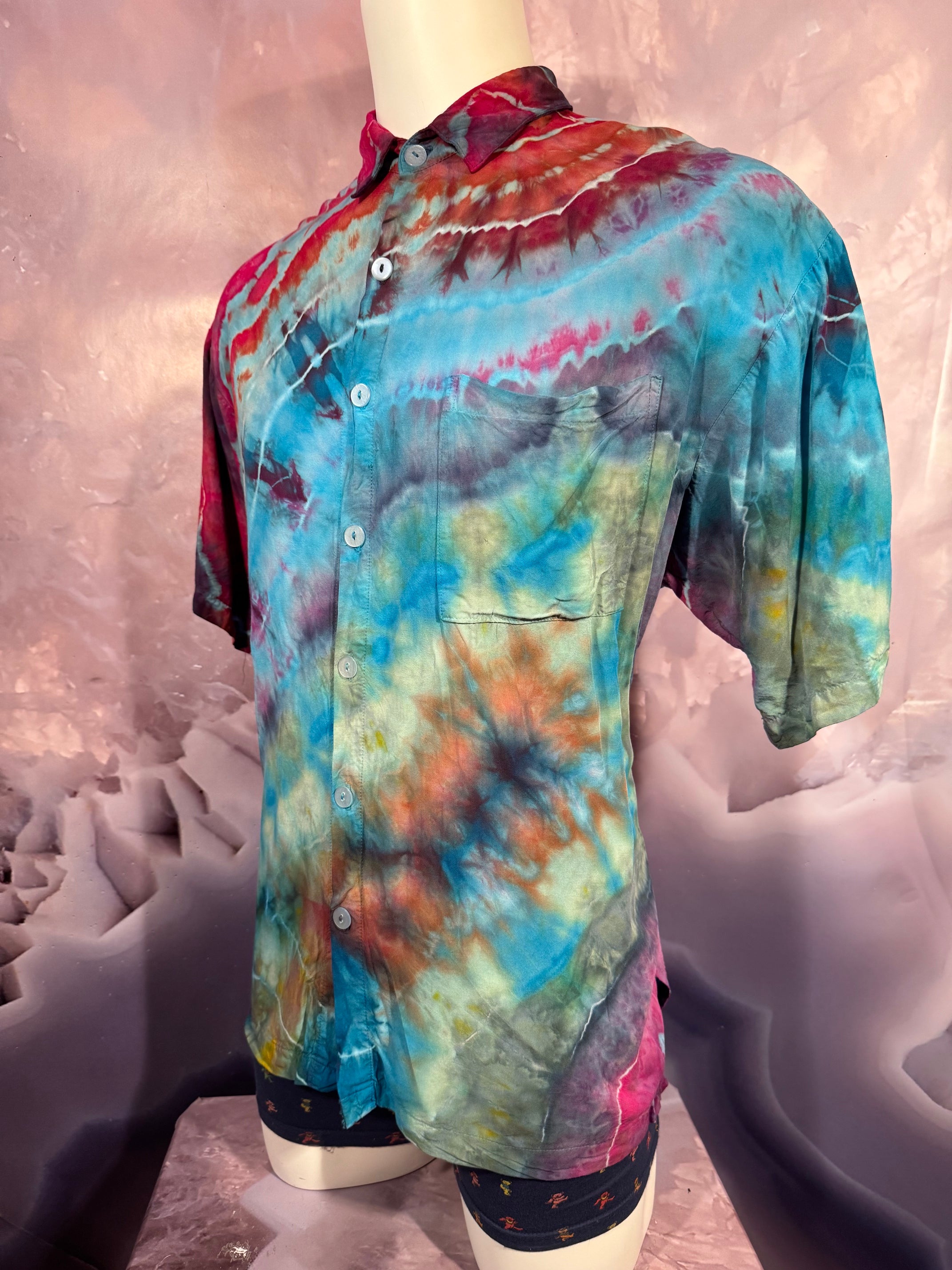 Large Tyrannosaurus Dyes Button Down #8