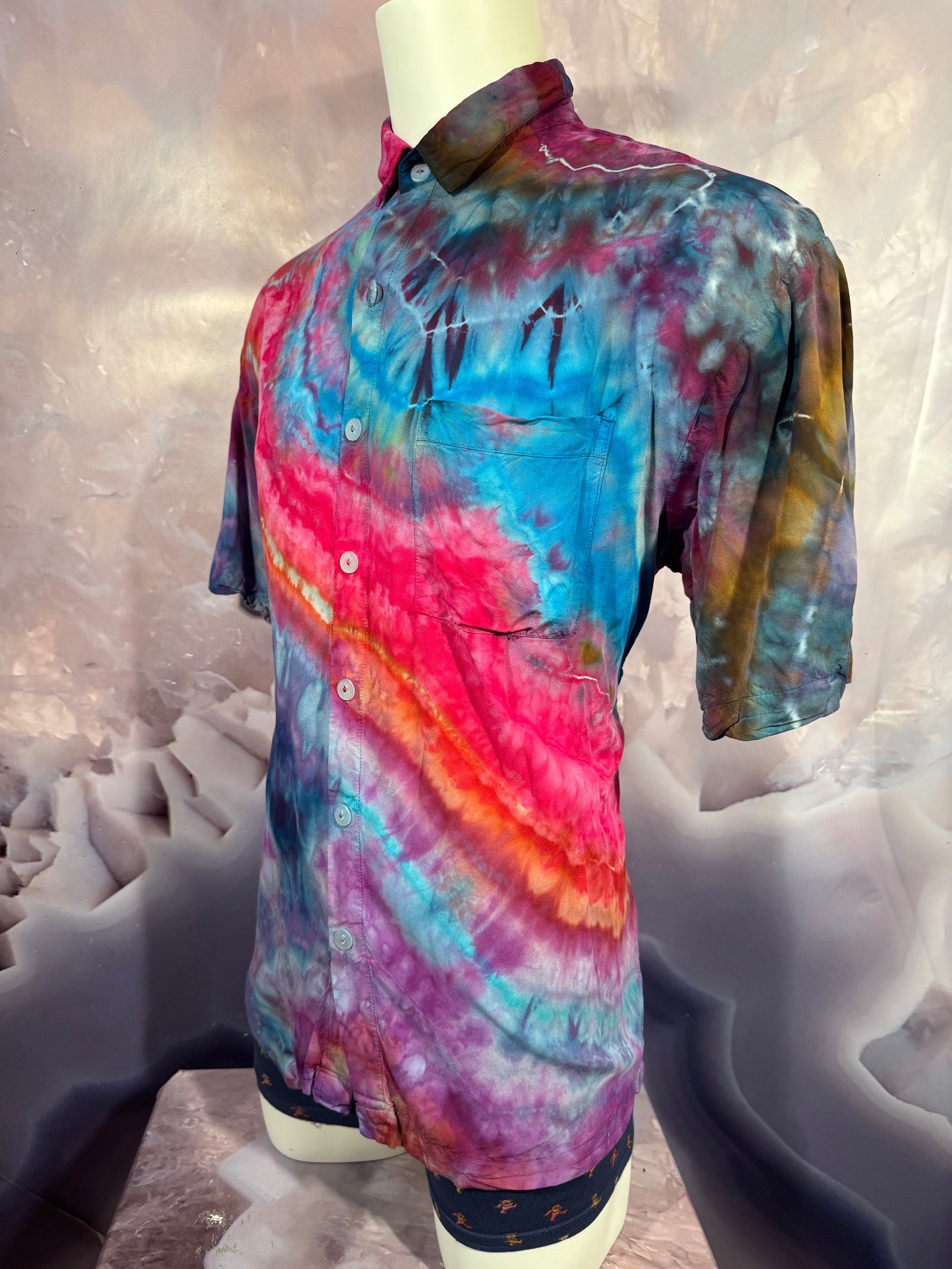Large Tyrannosaurus Dyes Button Down #5