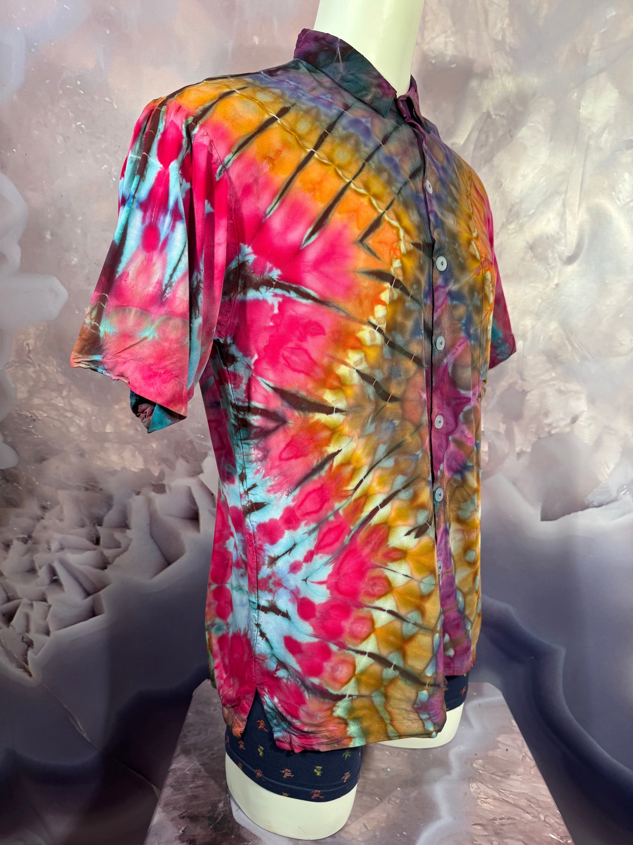 Medium Tyrannosaurus Dyes Button Down #2