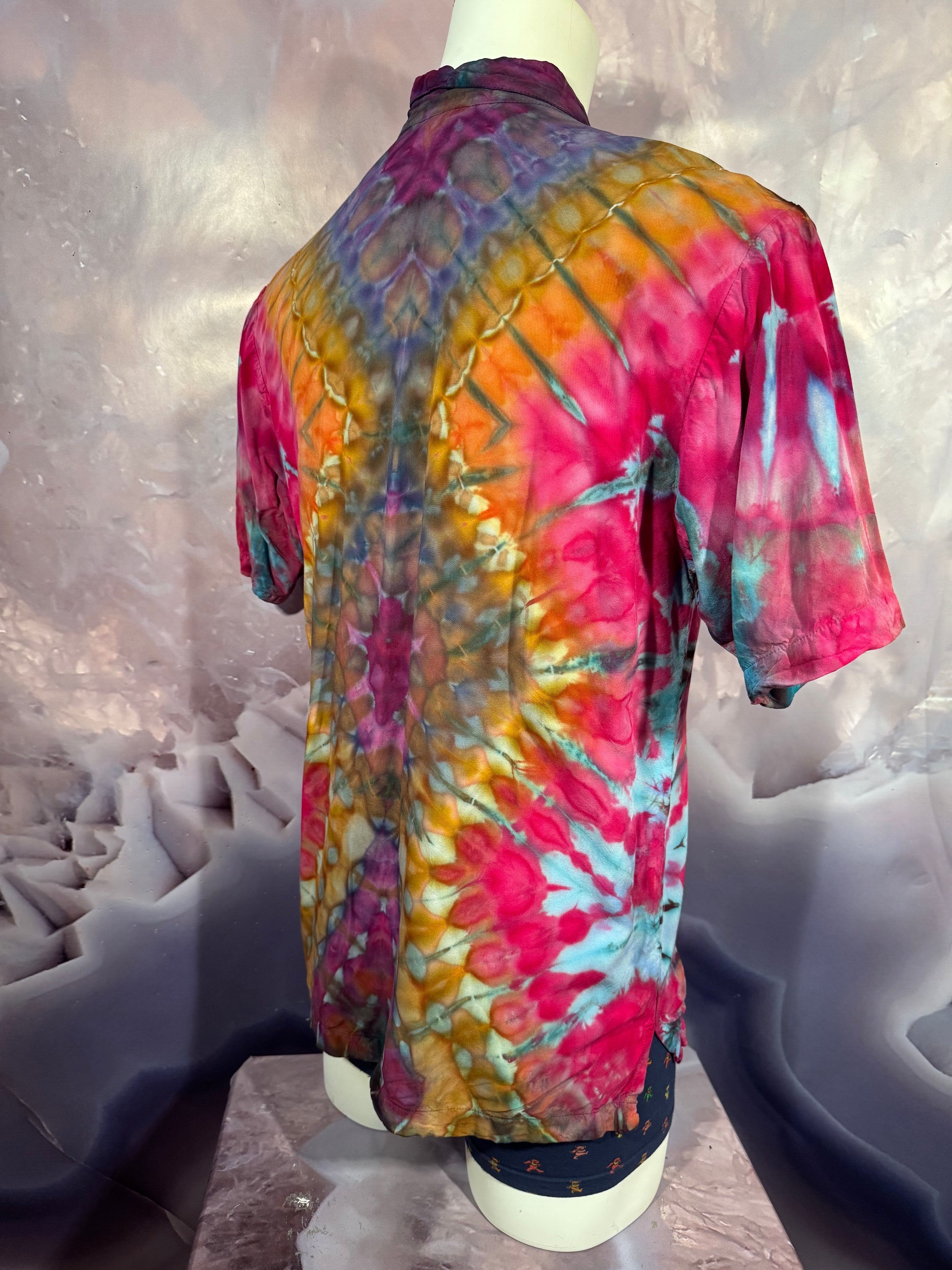 Medium Tyrannosaurus Dyes Button Down #2