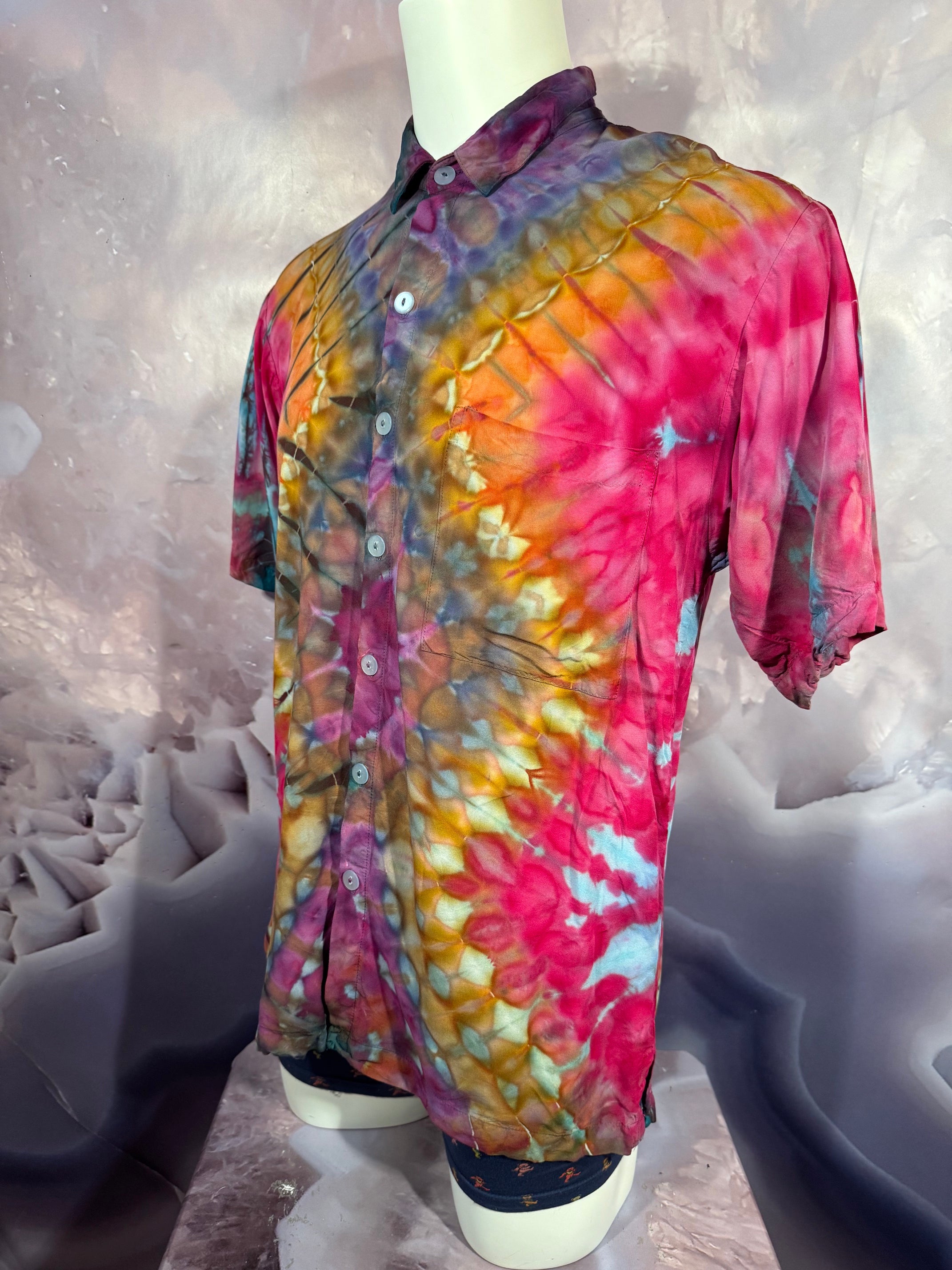 Medium Tyrannosaurus Dyes Button Down #2