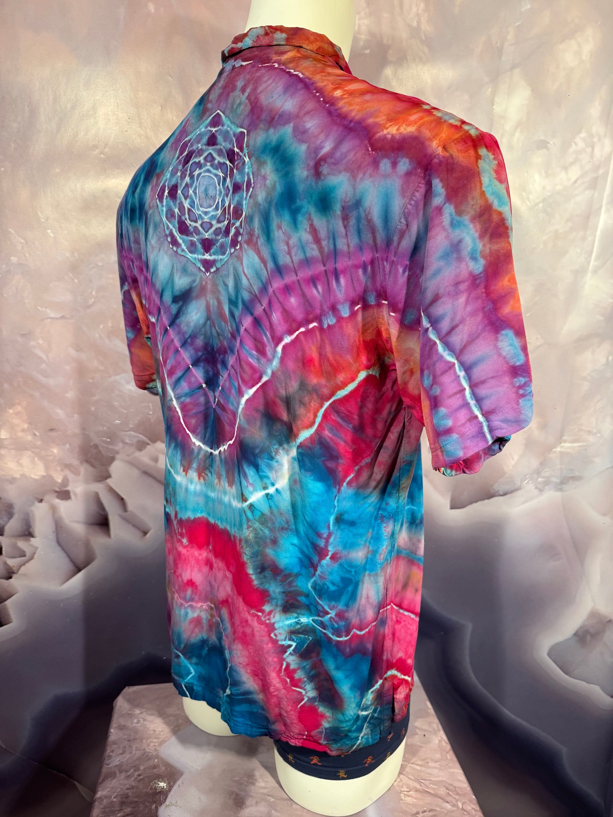Medium Tyrannosaurus Dyes Button Down #3