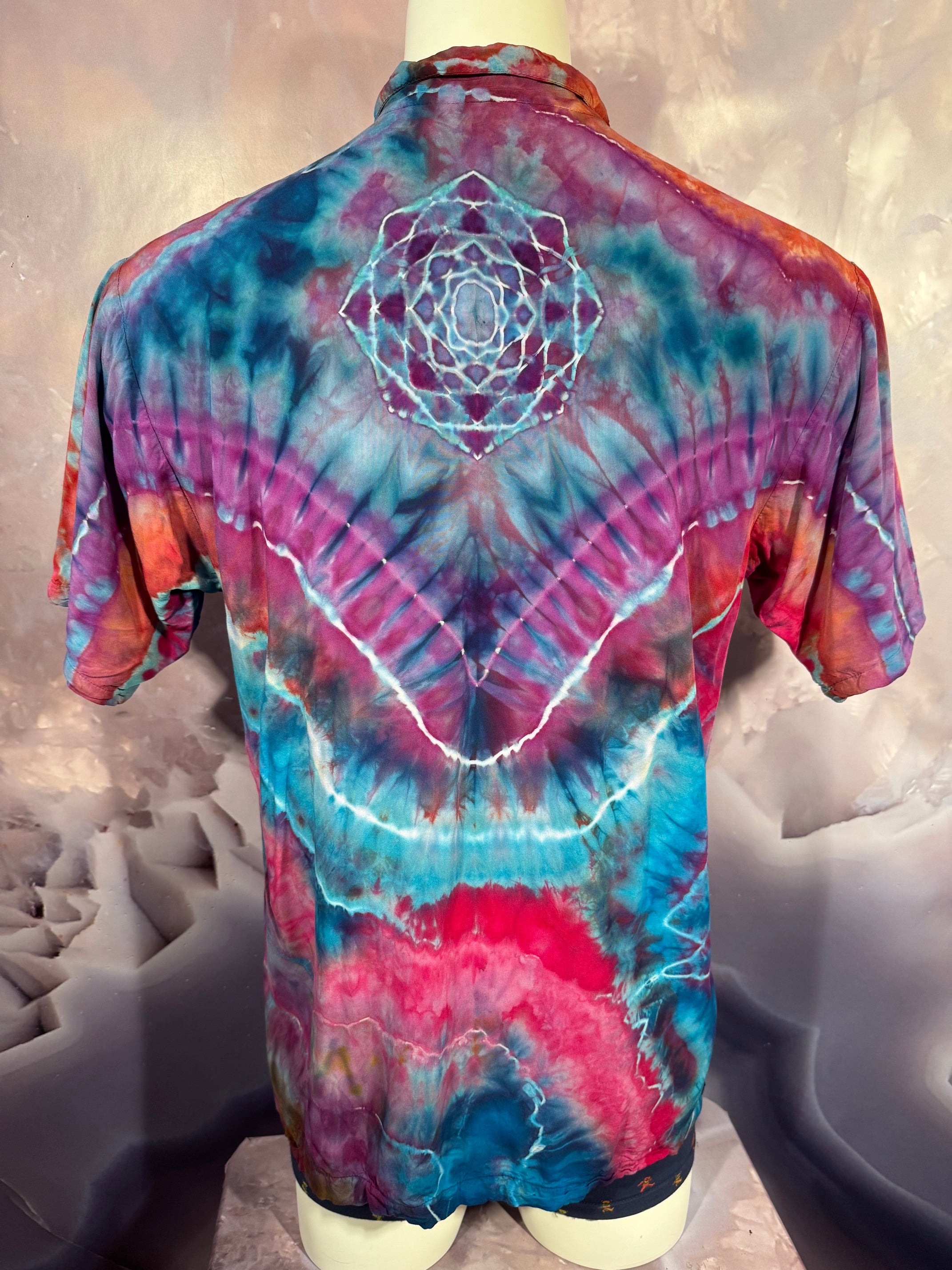 Medium Tyrannosaurus Dyes Button Down #3