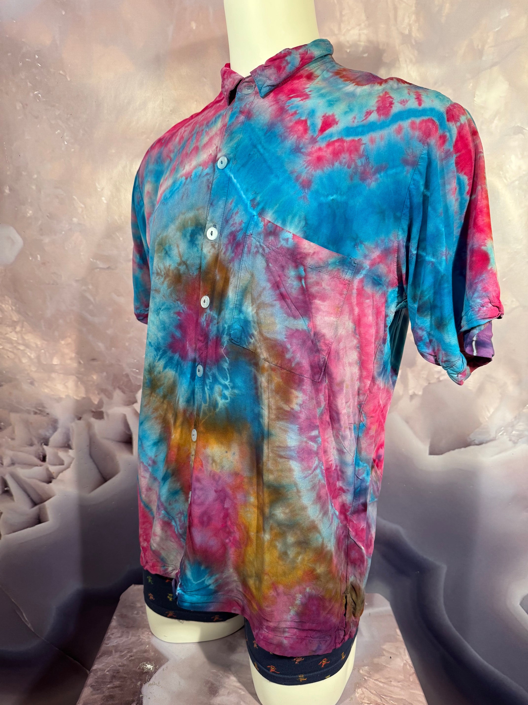Medium Tyrannosaurus Dyes Button Down #3