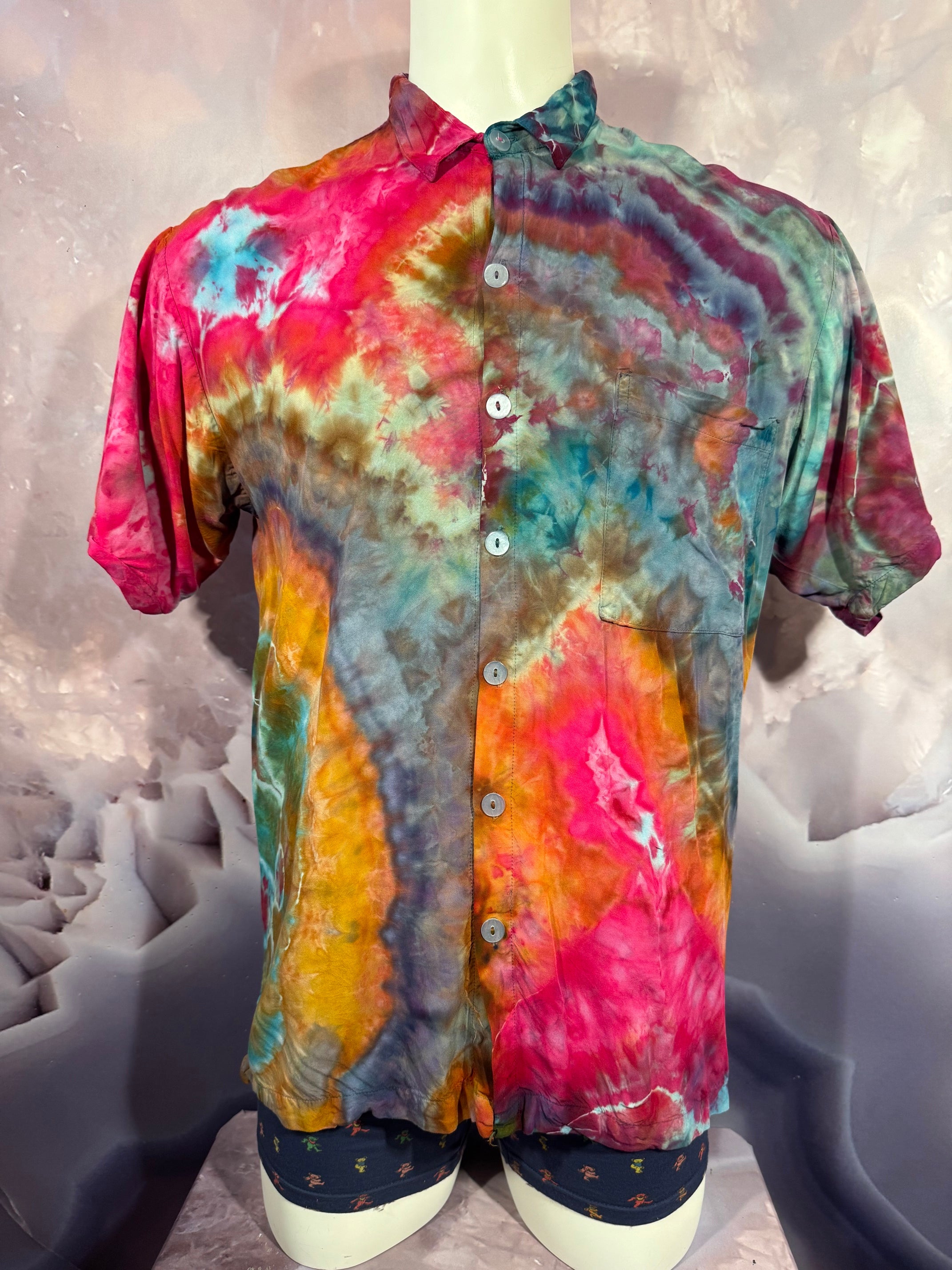 Medium Tyrannosaurus Dyes Button Down #4