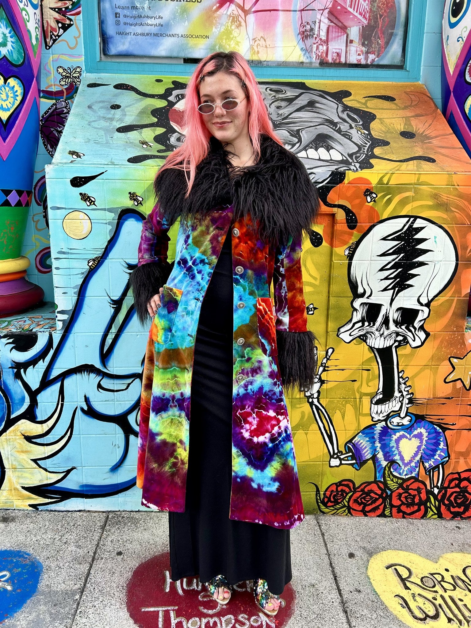 Philine Ladies Tiedye Coat #6 Medium from Love on Haight