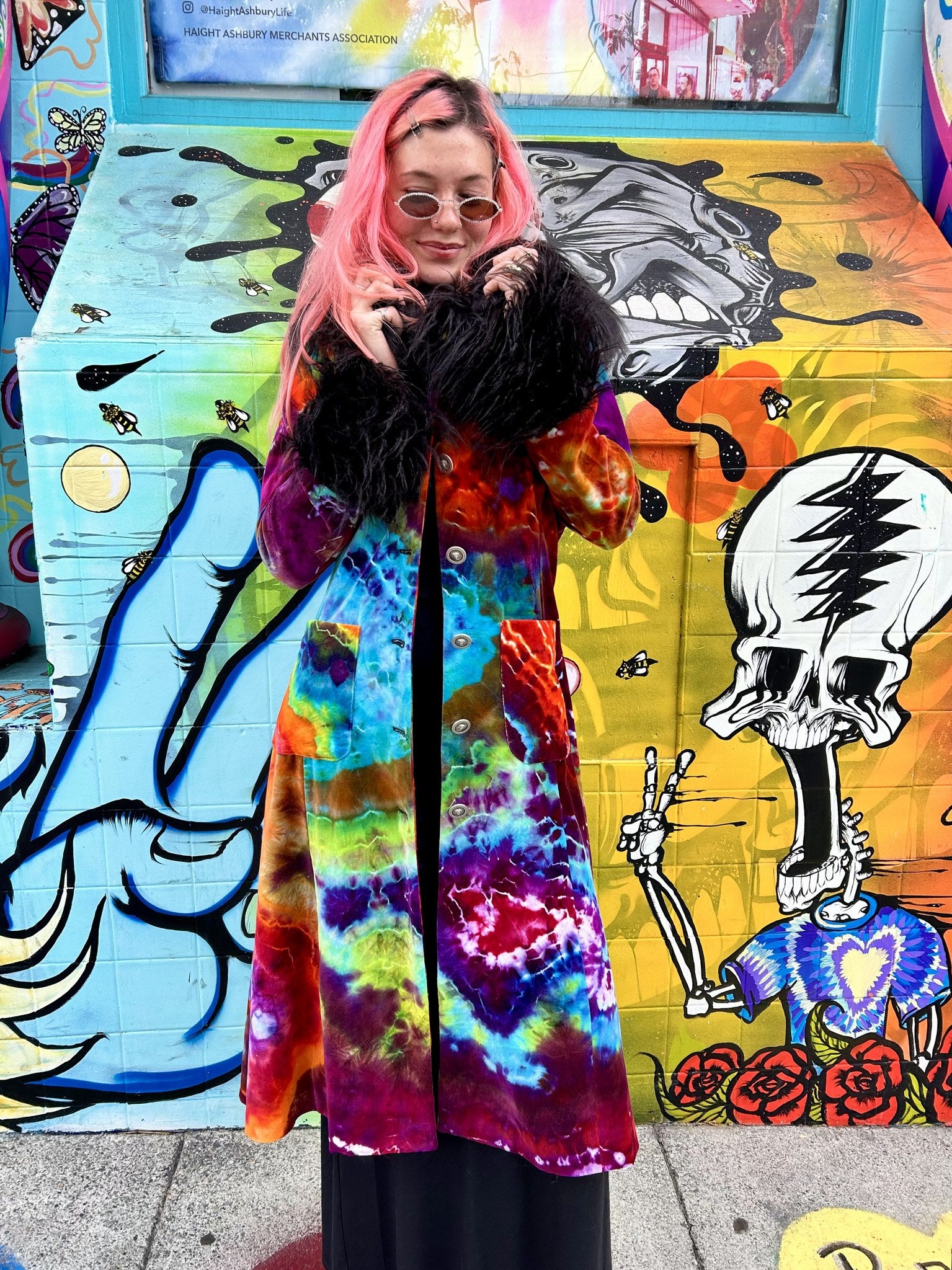 Philine Ladies Tiedye Coat #6 Medium from Love on Haight