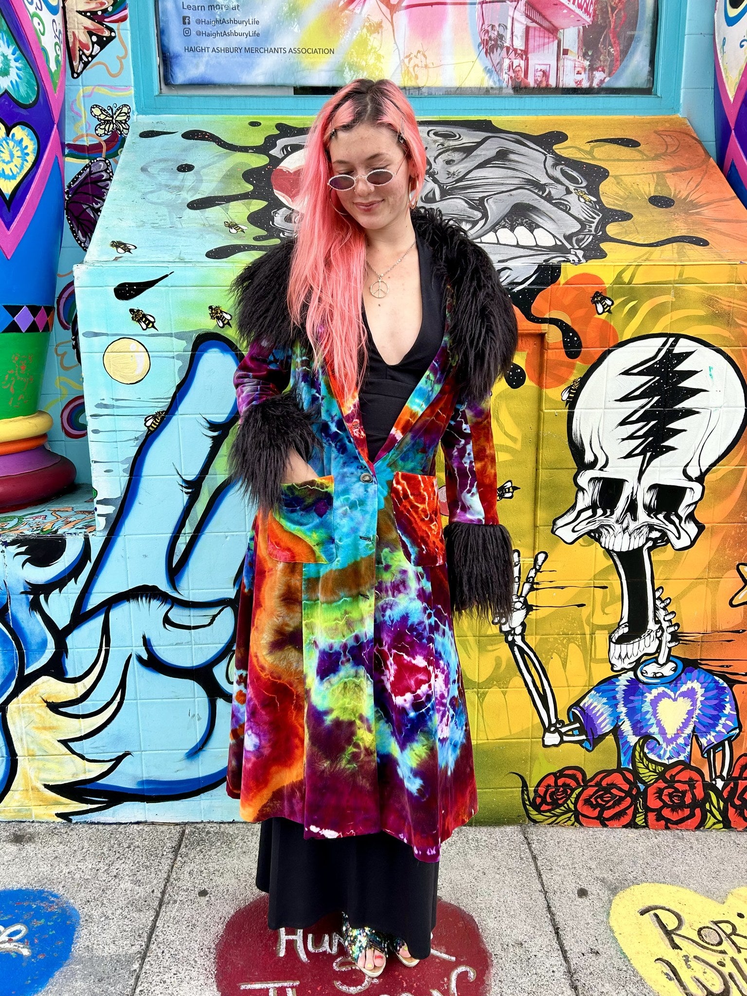 Philine Ladies Tiedye Coat #6 Medium from Love on Haight