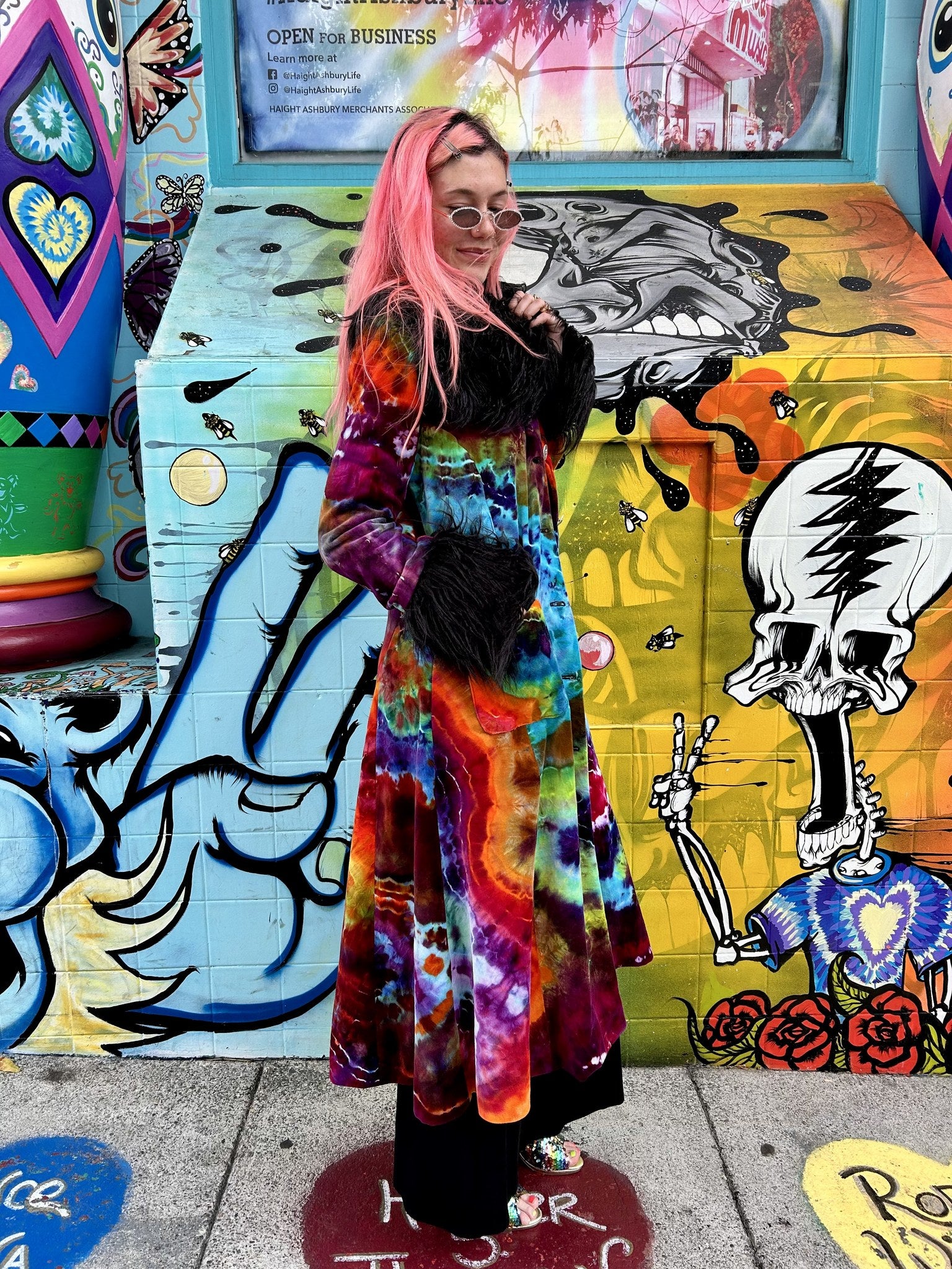 Philine Ladies Tiedye Coat #6 Medium from Love on Haight