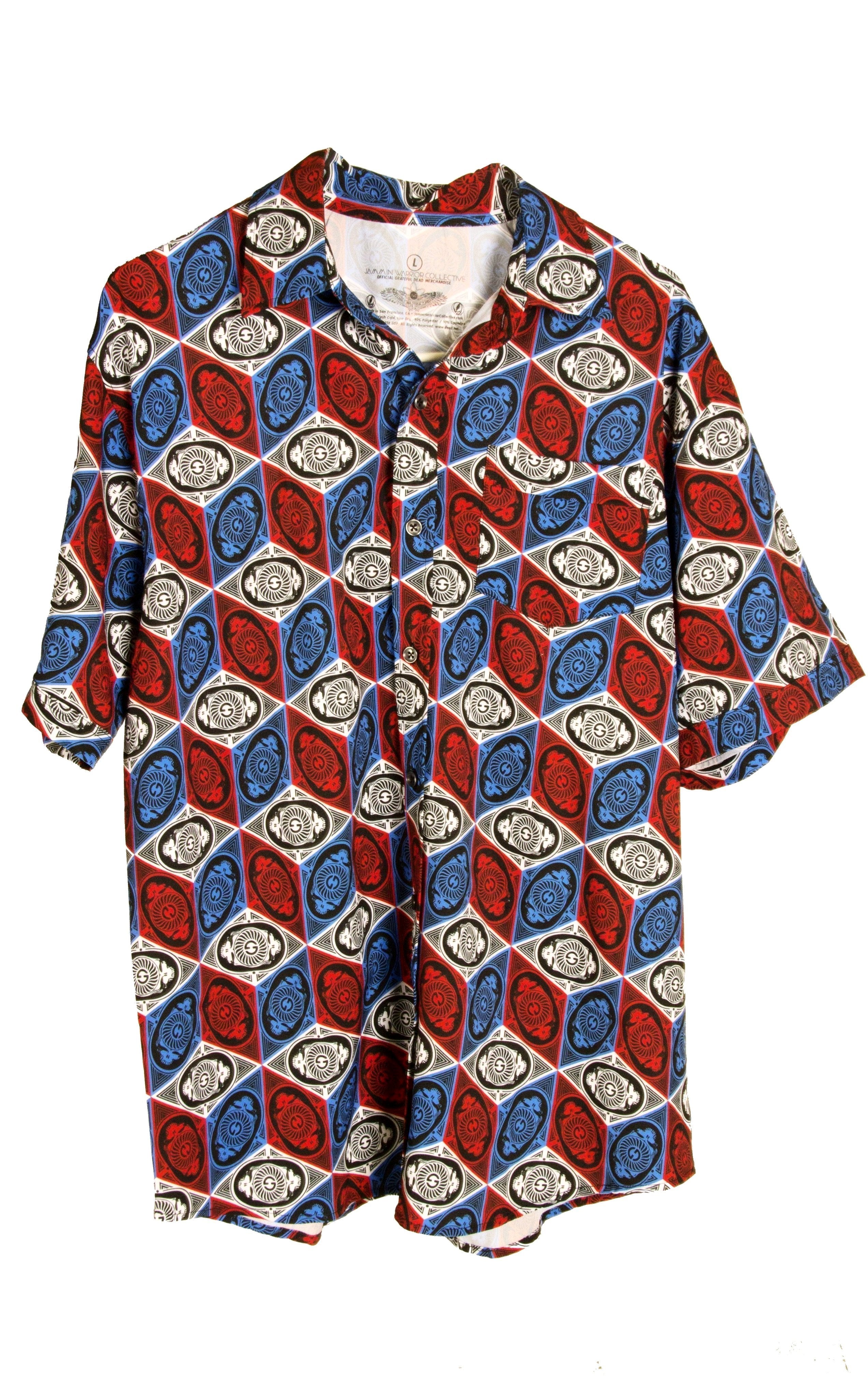 Americana Grateful Dead Dress Shirt - Warrior Within Designs ,Shirt 