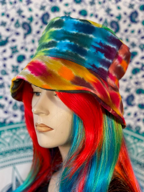 Tiedye Canvas/Velvet Bucket Hat #6