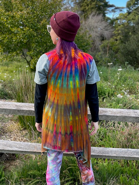 Small Colorfully Blessed Sleeveless Cardigan (Vest) #2