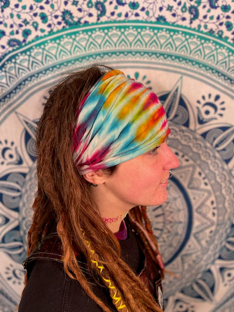 Tie Dye Headband/ Mask #1