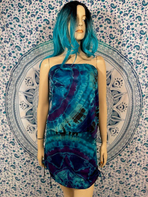 Small Hometown Tiedye REVERSE Huntress Dress #3~ One of a Kind