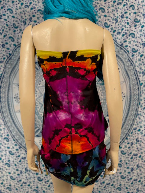 Large Hometown Tiedye REVERSE Huntress Dress #8~ One of a Kind